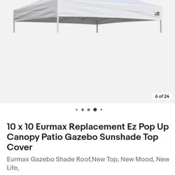 10x10 Eurmax Replacement Canopy Top Cover