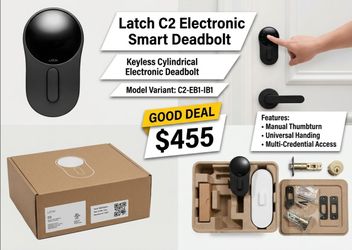 Latch C2 Electronic Smart Deadbolt (model variant C2-EB1-IB1),