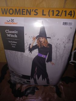 New Ladies Witch Costume Large for $20
