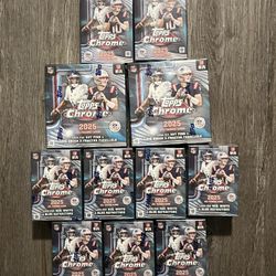 2025 Topps Chrome Football Mega Box | Hanger | Blaster value box LOT Factory Sealed Brand New 