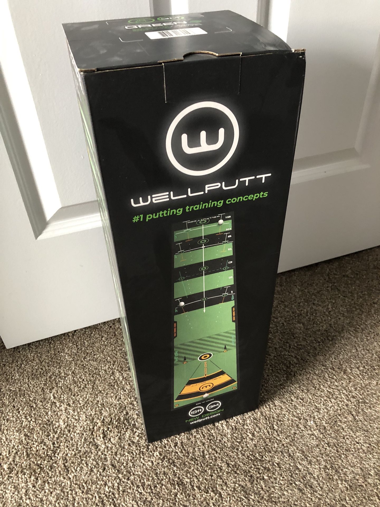 WELLPUTT - Golf Putting Training Mat - Classic Green 10ft