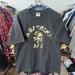 BAPE CAMO COLLEGE LOGO BLACK TEE