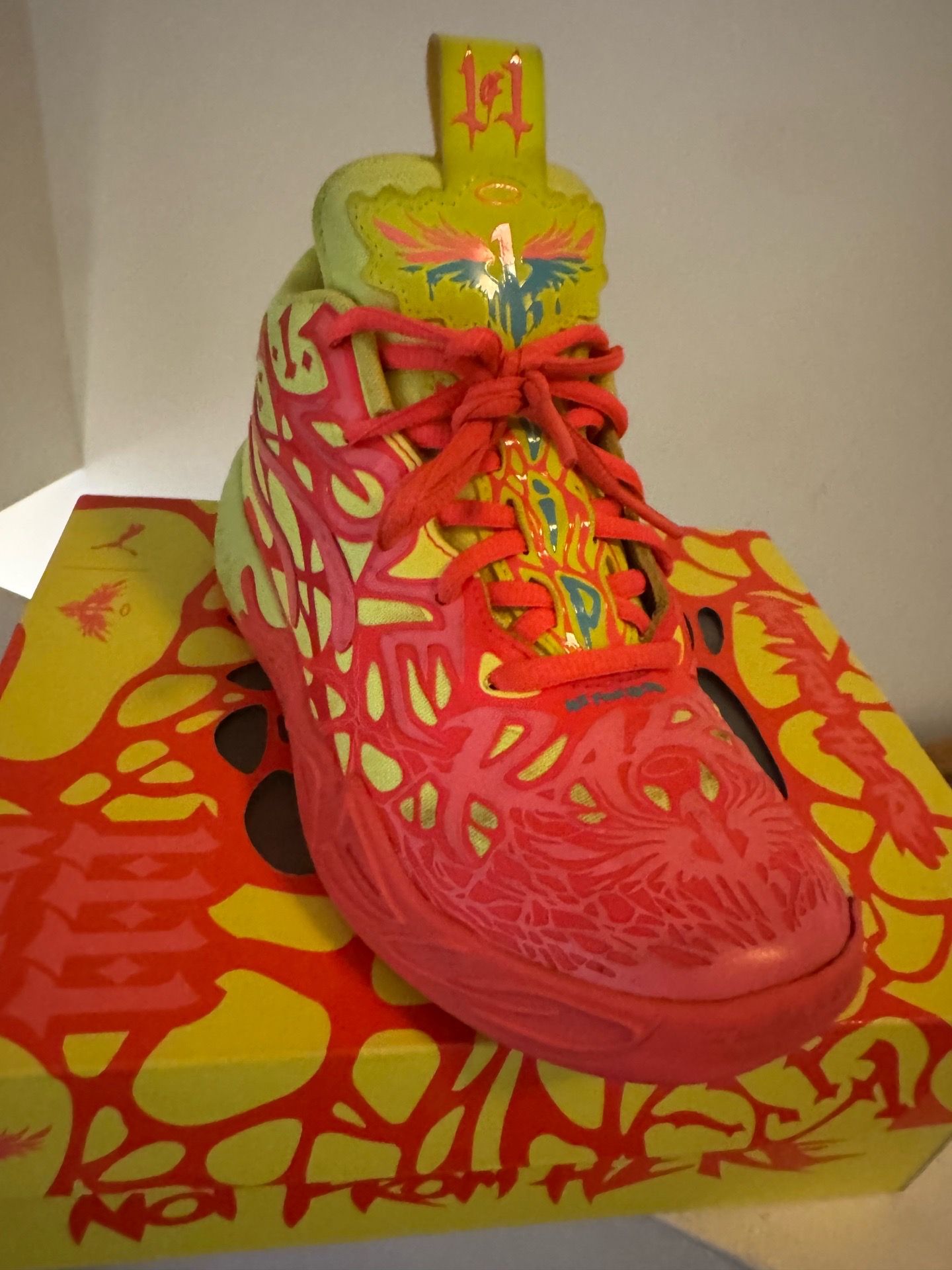 Size 13 Puma MB.01 Not From Here yellow sneaker