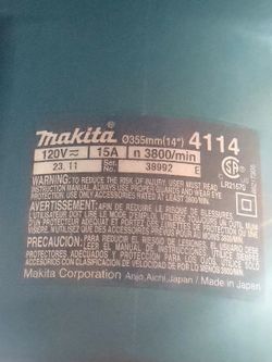 Makita 4114 15-Amp 14” Concrete saw