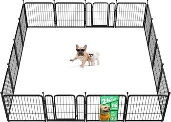 FXW Rollick Dog Playpen, Indoor, Yard & RV Camping, 24" H, 16 Panels