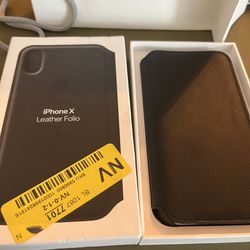 iphone x/xs leather case/apple original $18
