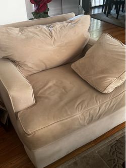 Macys living room set + Solid Wood Tables from Raymour & Flanagan- Excellent condition.