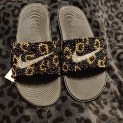 Bling Nike slides