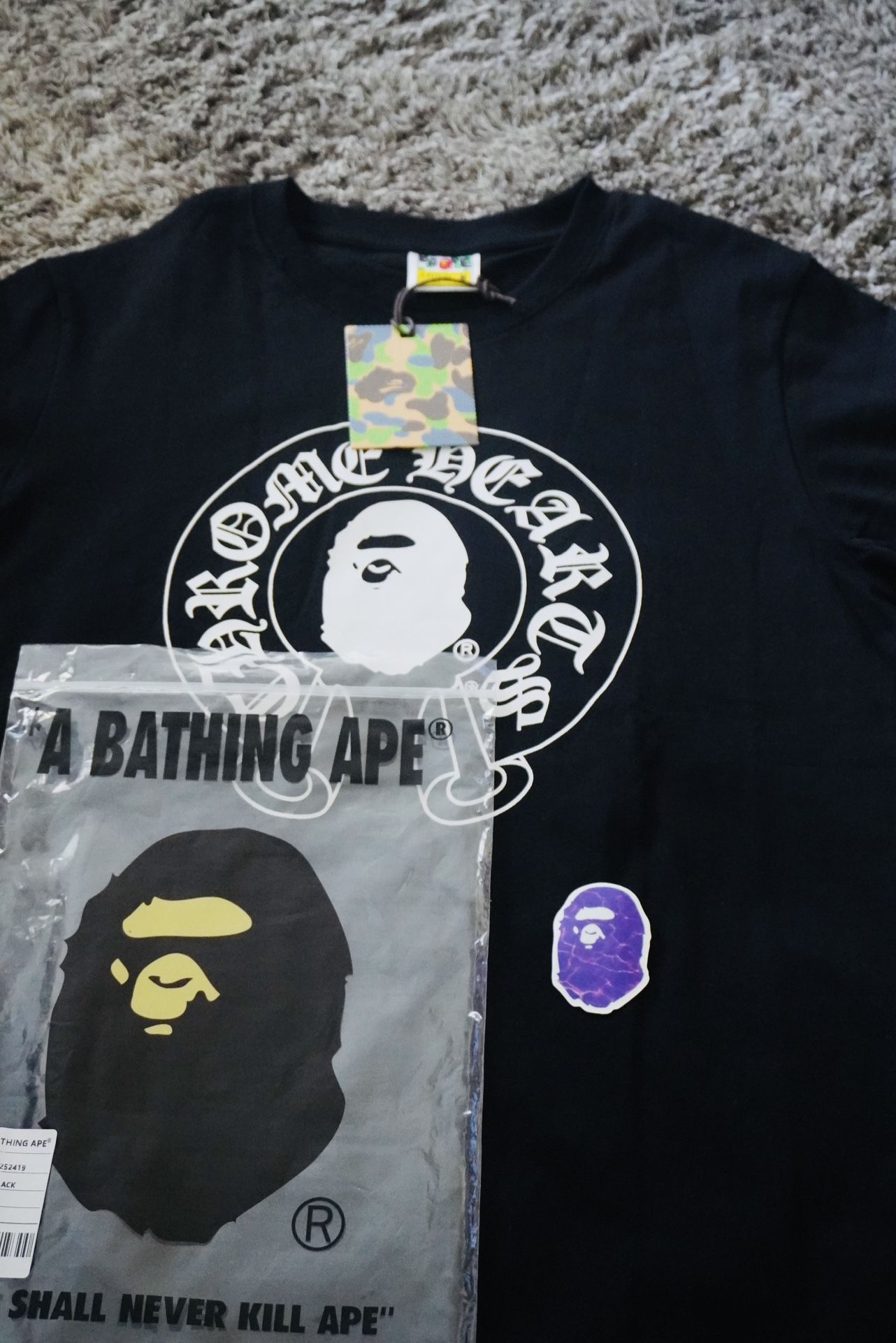 Black Bape X Chrome Hearts T-shirt