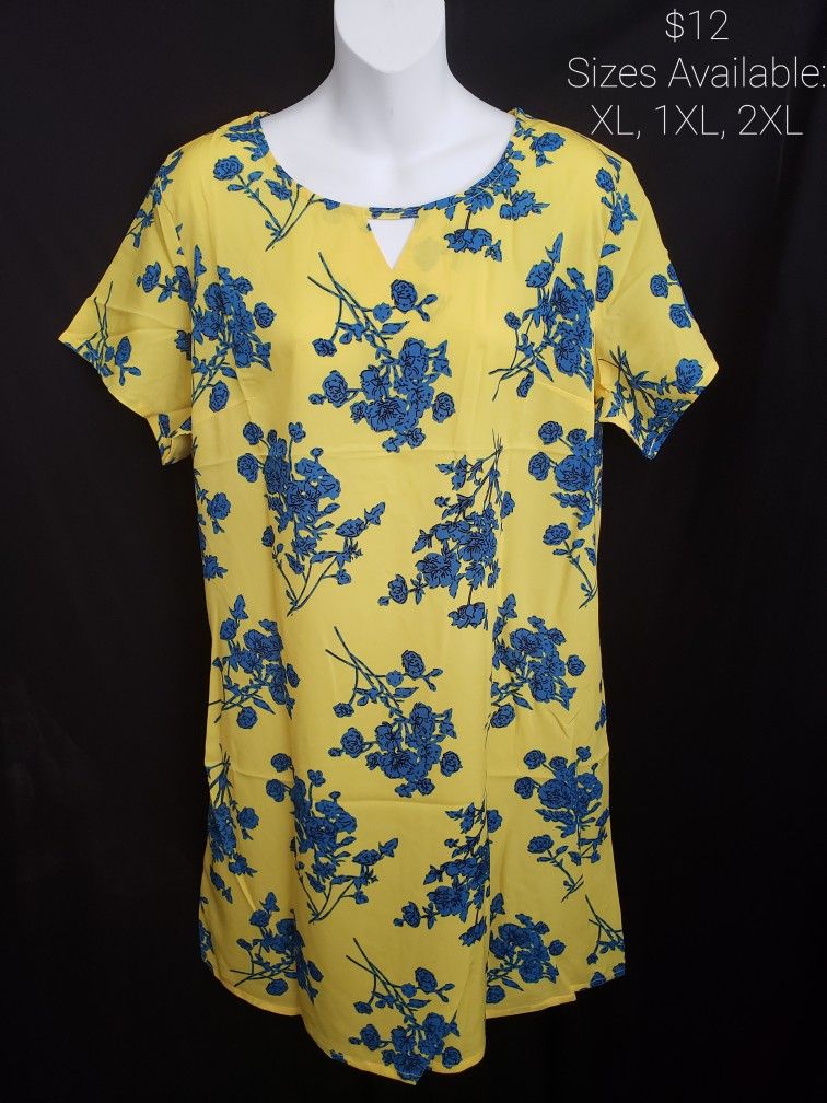 Women Yellow Floral Dress
