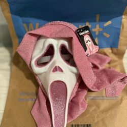 Scream Ghost Face Pink Glitter Mask Officially Licensed Fun World Ghostface Stab