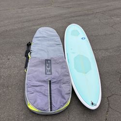 Surfboard with board bag