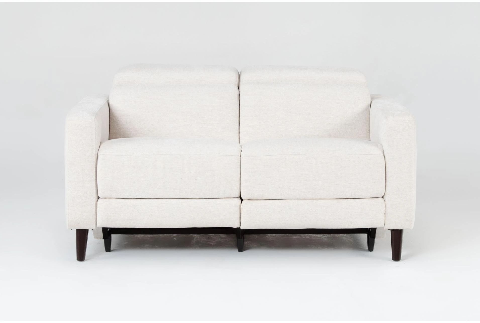 Blake Cream 59” Power Reclining Loveseat from Living Spaces with Power Headrest & USB