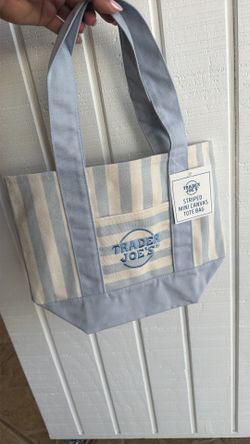 Trader Joe’s mini striped canvas tote