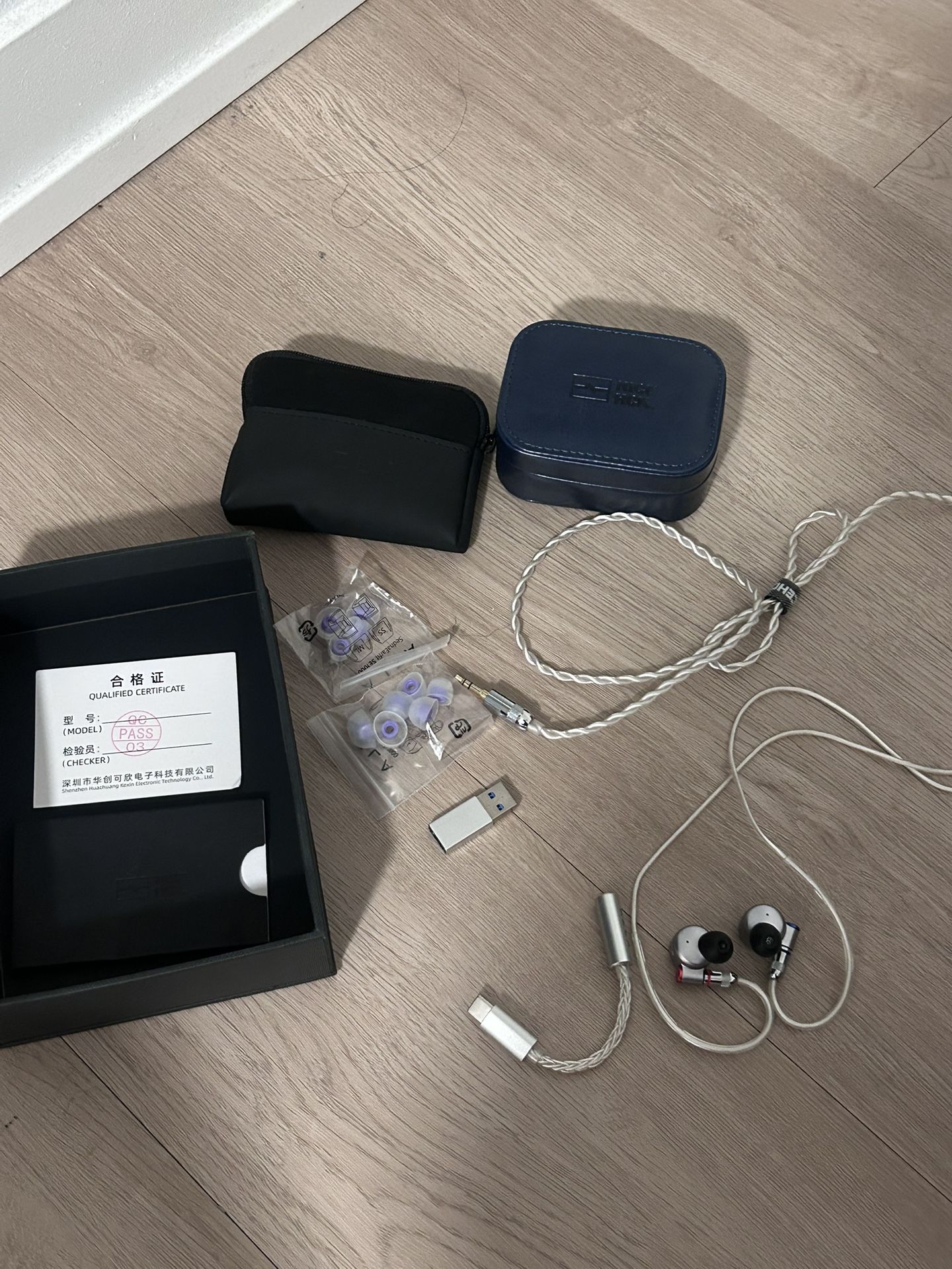 Nicehck F1 Earphone + Azla Adapter/Eartips Set