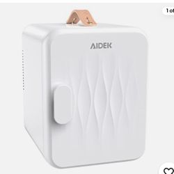 Aidek Mini Fridge Car Home Beauty 4L Portable Fridge White