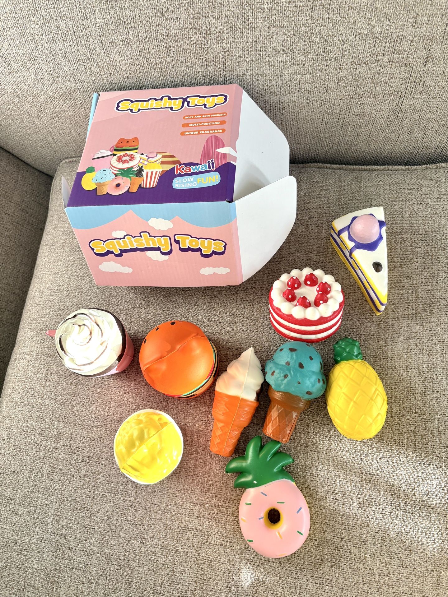 Slow Rising Jumbo Squishies Toys Set - 9 Pack