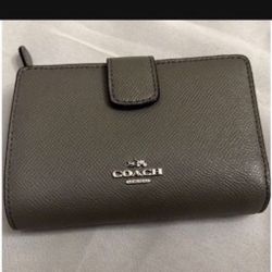 COACH WALLET GREY SILVER