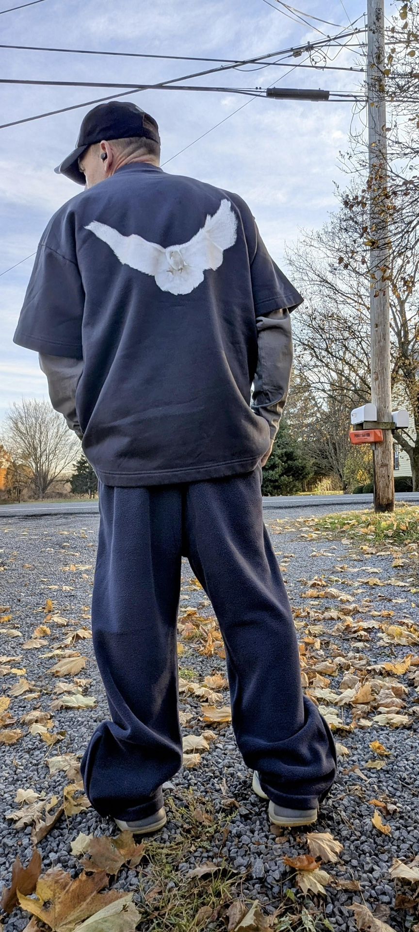 Yeezy Gap Engineered By Balenciaga H10 Polar Fleece Navy Blue Pants Size M NWT