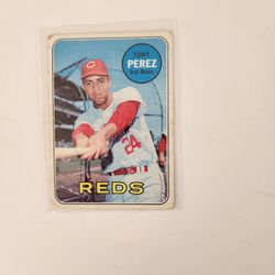 1969 Topps Baseball Tony Perez Card Cincinnati Reds