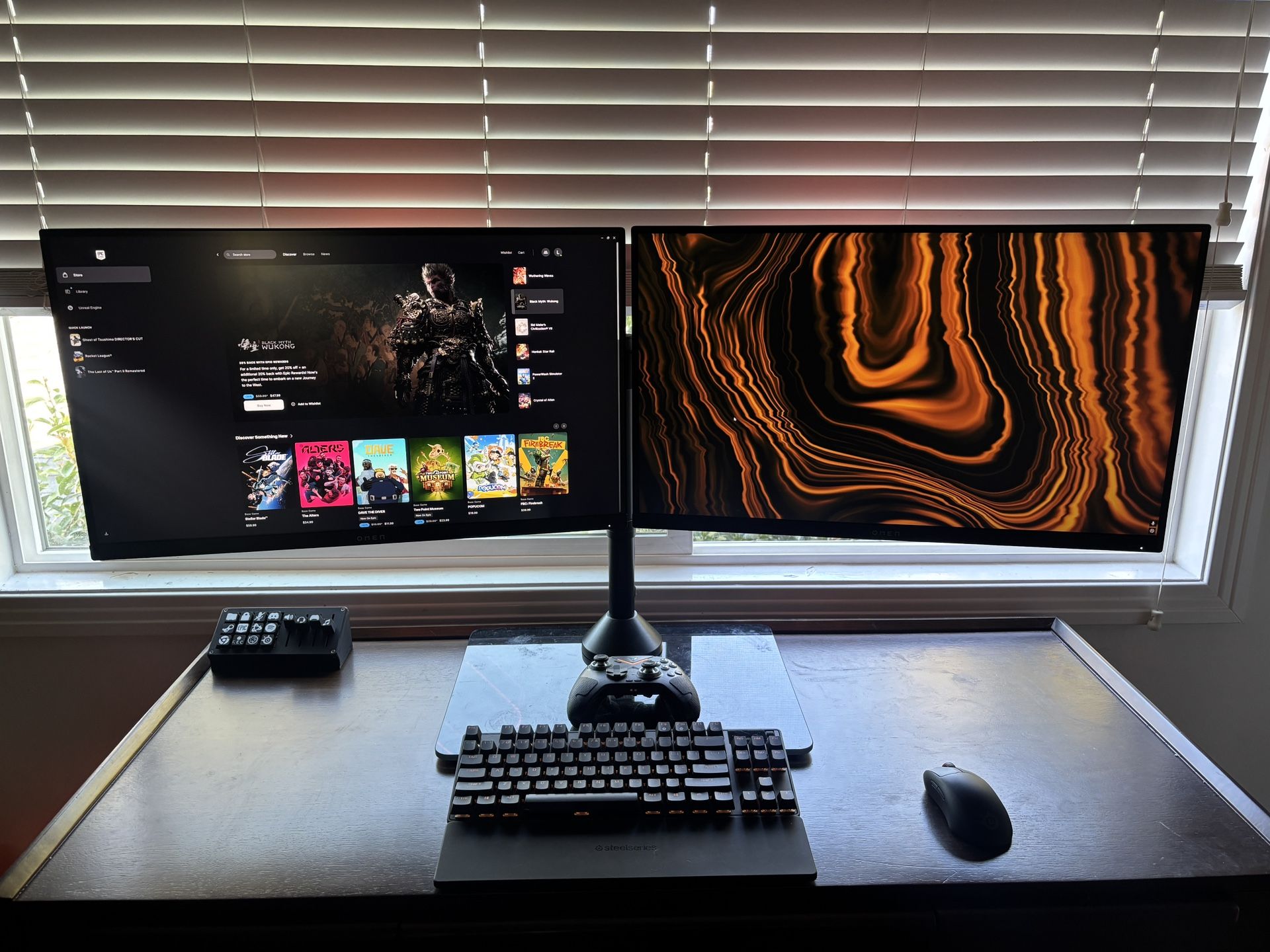 Dual 27” Omen QS 240 Hz Monitors