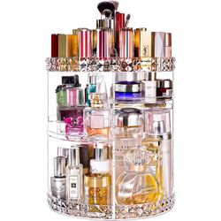 360° Rotating Makeup Organizer – Large Capacity Cosmetic Storage
