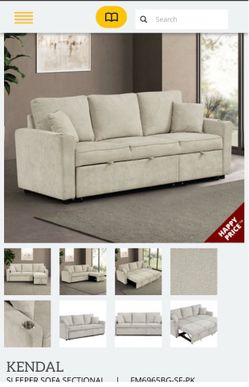 Sofá pull up bed new in box