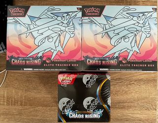 Pokemon Center Chaos Rising ETBs + Booster Box