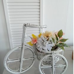 Flower Bike Decor Basket 