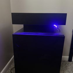 2 Black LED Nightstands 