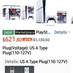 PlayStation PS 5 Console - NBA 2K26 Bundle - Includes DualSense Wireless Controller - Disc Edition, including seven other games