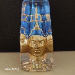 Vintage Sea Glasbruk Sweden 'Nefertiti' glass art sculpture