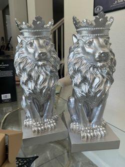 Ceramic Lions $25 For Both