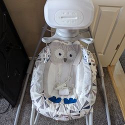 Fisher-price Owl Love You 2-in-1 Deluxe Cradle & Swing with Smart Connect