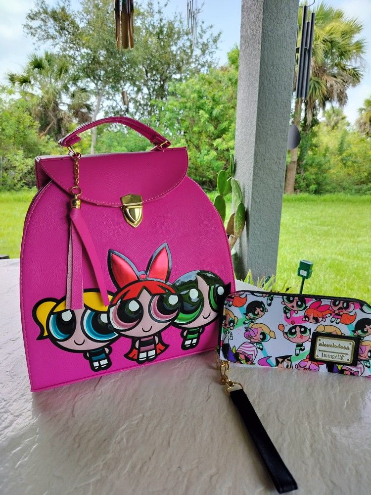 Powerpuff Girls 3D Design Purse Bag/Backpack And Wallet