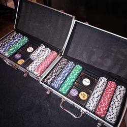 🤑Texas Holdem Poker Chips w/Cases🤑