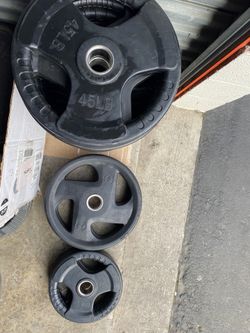 1$ a pound Barbell weights