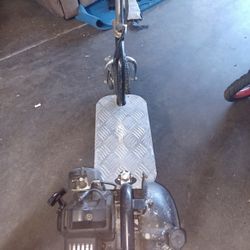 Electric Scooter with Black and Silver Accents