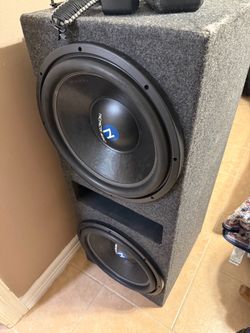 Amplifier with box and subwoofer