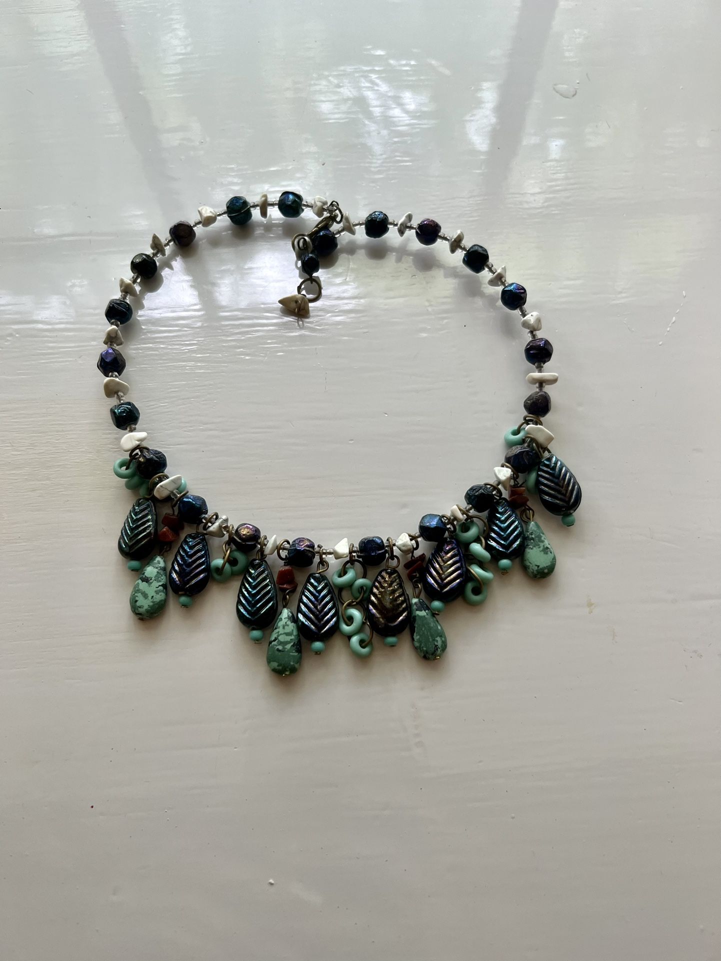 Vintage turquoise earth tone necklace