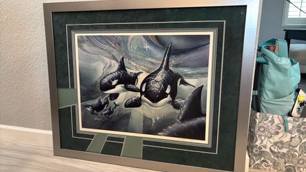 Framed Orca Whale Art Print