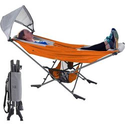 Portable hammock with stand foldable