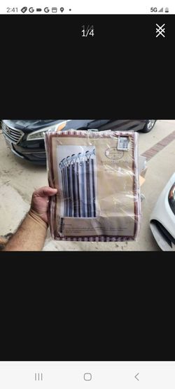 Brand-New In Original Packaging Malabar Bay By Jaye's Shower Curtain 100% Cotton