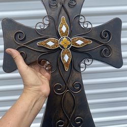 Decorativo Metal Cruz Seminueva 