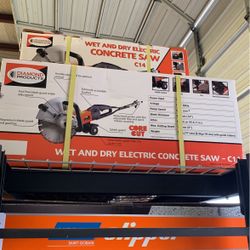 Wet and dry electric concrete saw