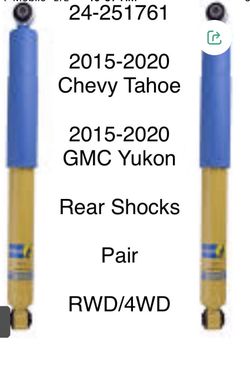 Bilstein 24-251761 B6 HD Rear Shocks for 15-20 Chevy Tahoe / GMC Yukon