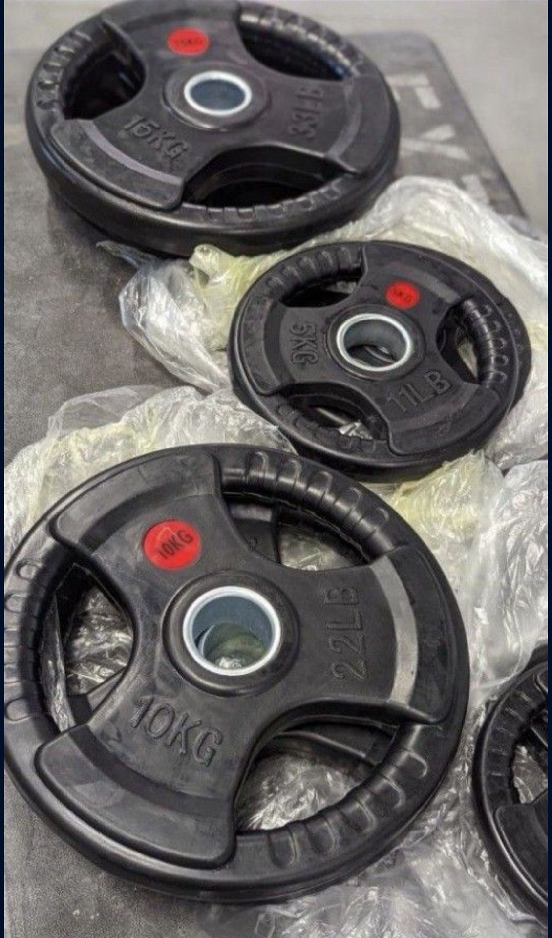 Rubber Weights, Olympic Weights, Barbells, Dumbbells, Smith Machine, Squat Rack.