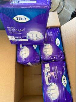 40 sealed Tena adult night time diapers L/XL 41” - 64” overnight