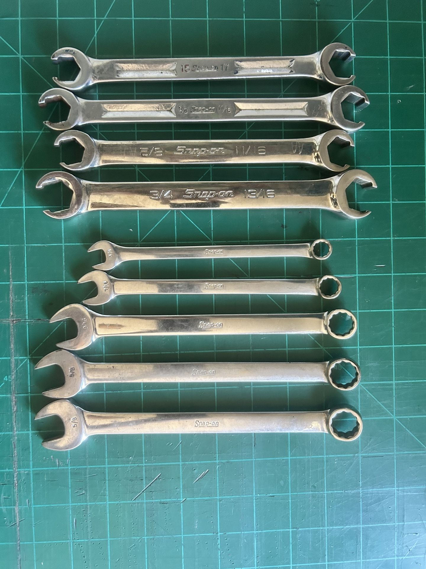 Snap-On USA Wrench Sets Flare Nut Line Wrench & Combination