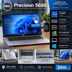 Dell Precision 5680 16” Touchscreen | i7 | 32GB | RTX A1000 | $850